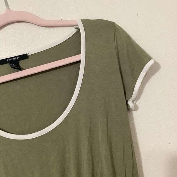 Forever 21 Olive Green Lightweight Slouchy Stretch Romper Small - Picture 3 of 14